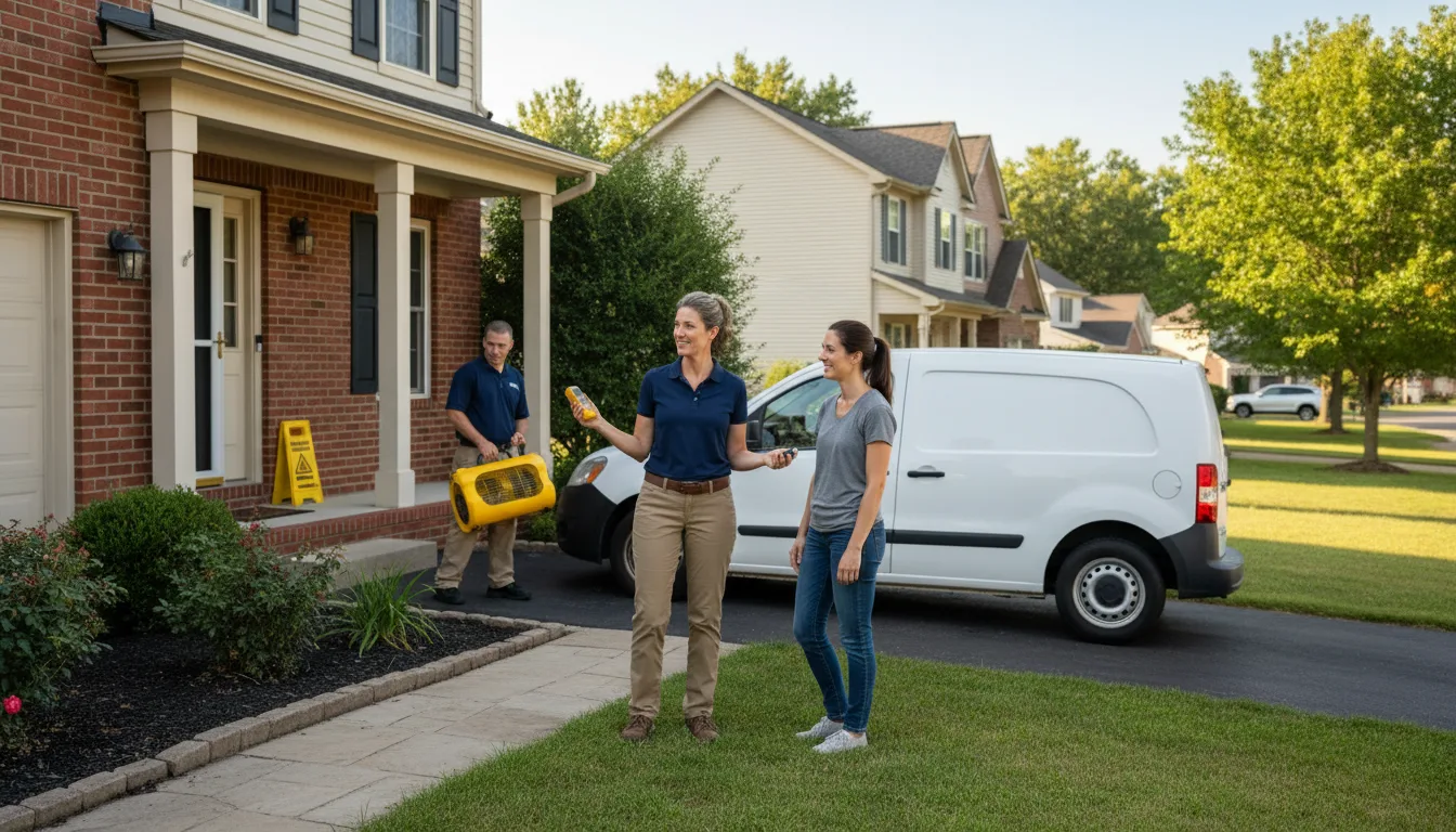 Residential water damage restoration in Park City, KS